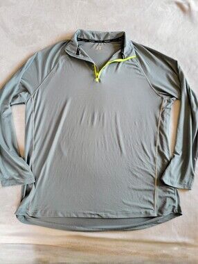 Russell Athletic Men's 1/4 Zip Pullover Shirt Gray Dri-Power 360 Performance L